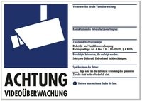 PENTATECH Warnschild PENTATECH 40205 Warnaufkleber Video&uuml;berwachung (B x H) 21 mm x