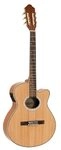 DIMAVERY Akustikgitarre CN-500 Klassikgitarre, natur, 4/4 Cutaway-Form Mahagoni