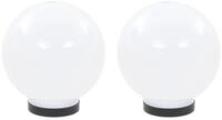 vidaXL LED Gartenleuchte LED-Gartenleuchten 2 Stk. Kugelf&ouml;rmig 20 cm PMMA