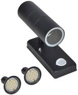 vidaXL LED Au&szlig;en-Wandleuchte LED-Wandleuchte Edelstahl Zylinderform Schwarz mit