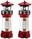 HAC24 LED Solarleuchte 2x Solar Leuchtturm Garten Deko Leuchtfeuer...