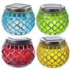 MARELIDA LED Solarleuchte Solar Windlichter Mosaik Solargl&auml;ser Mosaikleuchte...