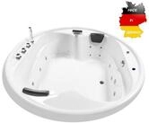 Basera&reg; Whirlpool-Badewanne BASIC Indoor Podest-Whirlpool Badewanne XXL Gomera Rund