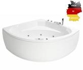 Basera&reg; Whirlpool-Badewanne CLASSIC Indoor Eck-Whirlpool Badewanne Korfu 155 x...