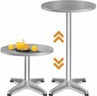 Casaria Stehtisch (1-St), Stabil H&ouml;henverstellbar 70 cm / 115 cm Hoch Alu Rund