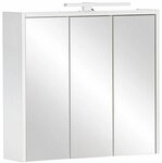 Schildmeyer Spiegelschrank Palermo, Breite 65 cm Mit LED-Leuchte und Steckdose,