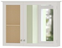 Vicco Badezimmerspiegelschrank Rosario, Wei&szlig;, 68 x 49 cm mit 2 T&uuml;ren (1-St)