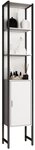VCM Hochschrank Badschrank Edino H. 185 x B. 33 x T. 30 cm