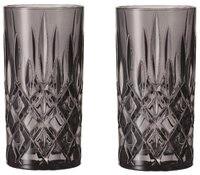 Nachtmann Longdrinkglas Nachtmann Noblesse Longdrink Smoke 2er Set, Kristallglas