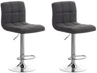 CLP Barhocker Peru Stoff (Set, 2er), dreh-&h&ouml;henverstellbar, Metall