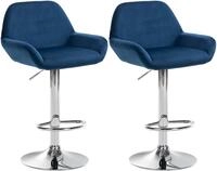 CLP Barhocker Braga Samt (Set, 2er), drehbar und stufenlos h&ouml;henverstellbar