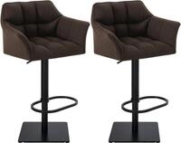 CLP Barhocker Damaso (Set, 2er), mit Stoffbezug, h&ouml;henverstellbar