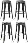 CLP Barhocker Joshua Metall (Set, 4 St., 4er), stapelbare Barst&uuml;hle aus Metall, mit