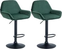 CLP Barhocker Braga Samt (Set, 2er), drehbar und stufenlos h&ouml;henverstellbar
