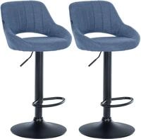 CLP Barhocker Milet Stoff (Set, 2er), Stoffbez&uuml;ge, h&ouml;henverstellbar und drehbar