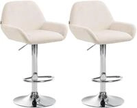 CLP Barhocker Braga Samt (Set, 2er), drehbar und stufenlos h&ouml;henverstellbar