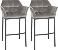 CLP Barhocker Damaso (Set, 2er), mit Samtbezug, bis 240 kg