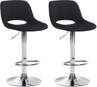CLP Barhocker Camden (Set, 2er), mit Samt-Bezug, h&ouml;henverstellbar