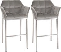 CLP Barhocker Damaso (Set, 2er), mit Samtbezug, bis 240 kg