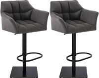 CLP Barhocker Damaso (Set, 2er), mit Stoffbezug, h&ouml;henverstellbar