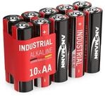 ANSMANN AG 10x Industrial Batterie AA Mignon 1,5V - LR6 Alkaline (10 St&uuml;ck) Batterie