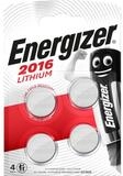 Energizer Knopfzellen-Batterie Lithium CR2016 3,0 Volt - 4 St&uuml;ck. Batterie
