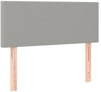 vidaXL Bett Kopfteil Hellgrau 90x5x78/88 cm Stoff (1-tlg)