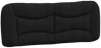 vidaXL Bett Kopfteil-Kissen "Hvar" Schwarz 120 cm Stoff (1-tlg)