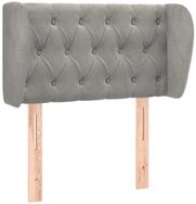 vidaXL Bett Kopfteil mit Ohren Hellgrau 83x23x78/88 cm Samt (1-tlg)