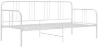 vidaXL Bett Schlafsofa Bettgestell Wei&szlig; Metall 90x200 cm