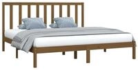 vidaXL Bett Massivholzbett Honigbraun Kiefer 200x200 cm