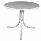 MFG Freizeitm&ouml;bel Gartentisch Boulevard-Tisch &Oslash; 85 cm, Sevelit-Tischplatte, wei&szlig;