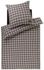 JOOP! Bettw&auml;sche Soft Checks 45000 17 Taupe Flanell, Flanell, 2 teilig, Linien,
