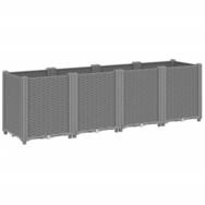 vidaXL Blumentopf Pflanzk&uuml;bel Hellgrau 160x40x53 cm PP (1 St)
