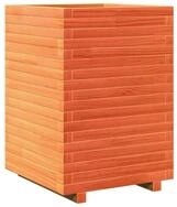 vidaXL Blumentopf Pflanzk&uuml;bel Wachsbraun 50x50x72 cm Massivholz Kiefer (1 St)