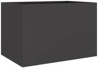 vidaXL Pflanzk&uuml;bel, Pflanzkasten Schwarz 62x47x46 cm Kaltgewalzter Stahl