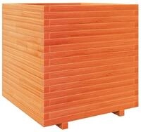 vidaXL Blumentopf Pflanzk&uuml;bel Wachsbraun 70x70x72,5 cm Massivholz Kiefer (1 St)
