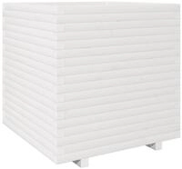 vidaXL Blumentopf Pflanzk&uuml;bel Wei&szlig; 70x70x72,5 cm Massivholz Kiefer (1 St)