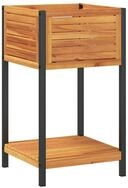 vidaXL Blumentopf Pflanzk&uuml;bel mit Ablage 45x45x80 cm Massivholz und Stahl (1...