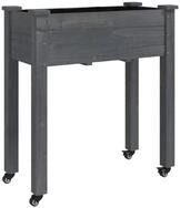 vidaXL Blumentopf Pflanzk&uuml;bel mit Einsatz und Rollen Grau 71x37x80 cm...