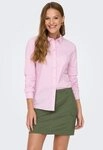 JDY Hemdbluse JDYMIO L/S SHIRT WVN NOOS unifarben oder gestreift