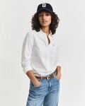 Gant Langarmbluse New Slim Stretch Oxford Blouse f&uuml;r bequemen Sitz u.
