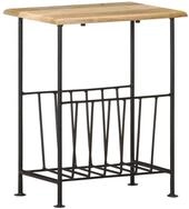 vidaXL Zeitungsst&auml;nder Zeitschriftenst&auml;nder 40 x 30 x 50 cm Massivholz und Stahl
