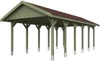 Skanholz Einzelcarport Wallgau, BxT: 430x900 cm, 215 cm Einfahrtsh&ouml;he, mit...