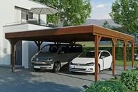 Skanholz Doppelcarport Grunewald, BxT: 622x796 cm, 590 cm Einfahrtsh&ouml;he, mit