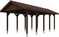 Skanholz Einzelcarport Wallgau, BxT: 380x750 cm, 215 cm Einfahrtsh&ouml;he, mit...