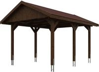 Skanholz Einzelcarport Wallgau, BxT: 380x500 cm, 215 cm Einfahrtsh&ouml;he, mit...