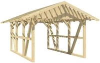 Skanholz Einzelcarport Schwarzwald, BxT: 424x600 cm, 220 cm Einfahrtsh&ouml;he, mit