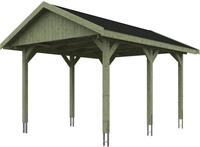 Skanholz Einzelcarport Wallgau, BxT: 380x500 cm, 215 cm Einfahrtsh&ouml;he, mit...