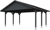 Skanholz Doppelcarport Wallgau, BxT: 620x500 cm, 215 cm Einfahrtsh&ouml;he, mit...